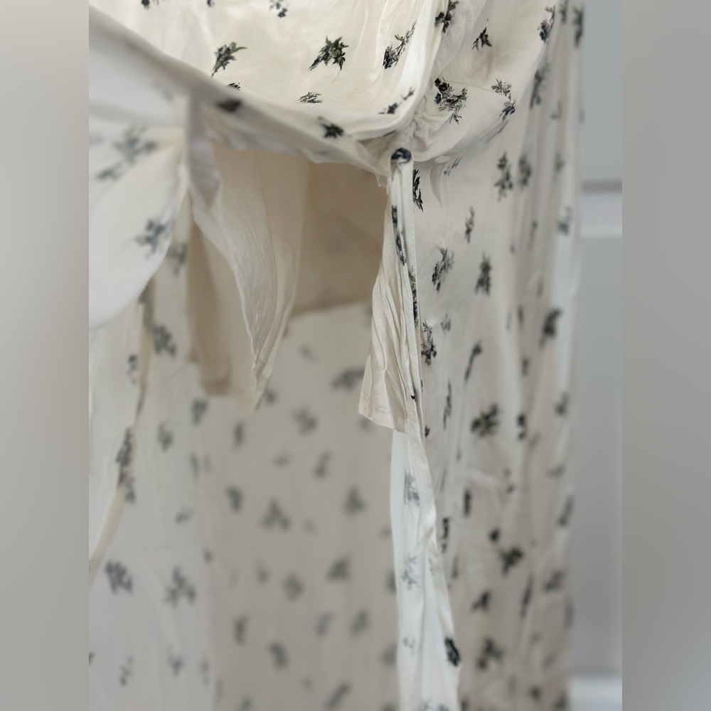 Ganni White Satin Gathered Dress - Size 38/US 6, $495 usd - Picture 11 of 13